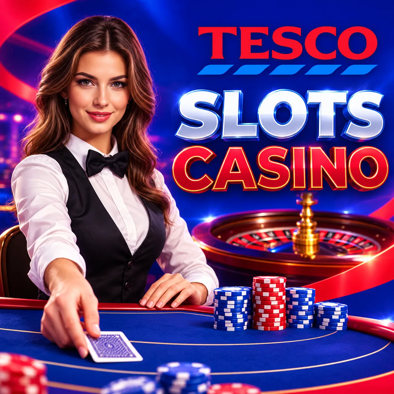 Live roulette table streamed to a phone at Tesco Slots Casino